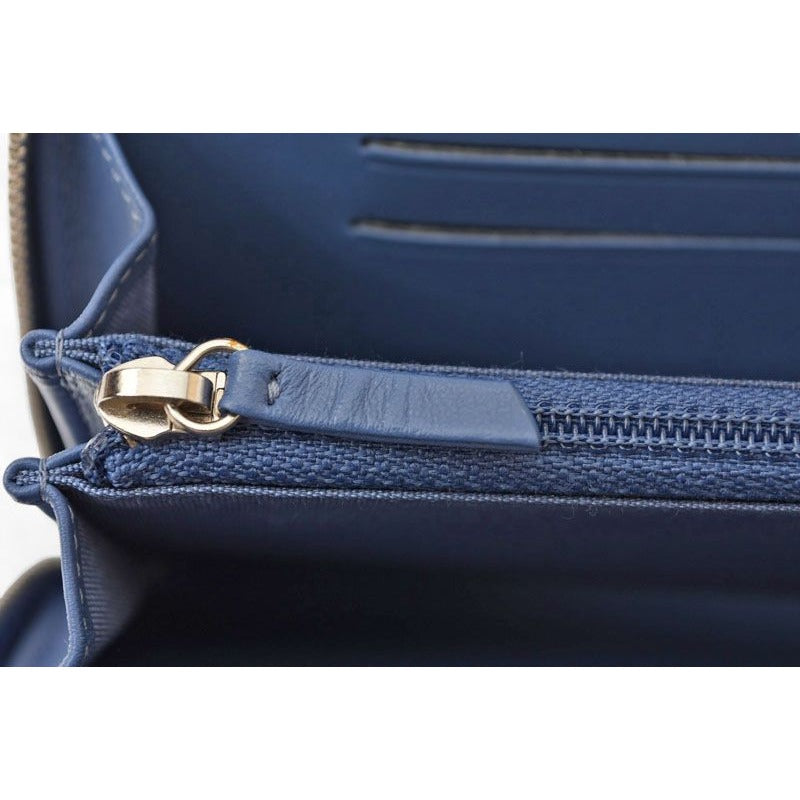 Chanel Wallet Fold Deauville Blue Tweed — view 10