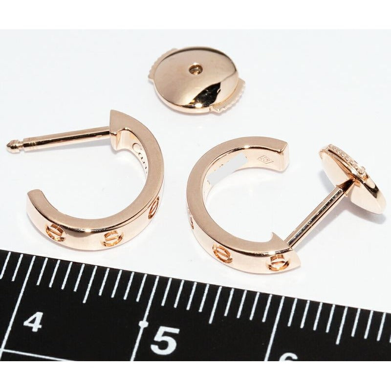 Cartier Earrings 18K Pink Gold Mini Love Hoop — view 3