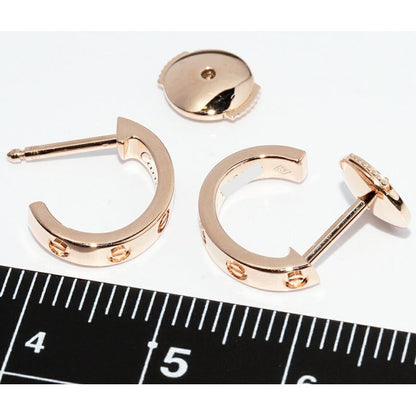 Cartier Earrings 18K Pink Gold Mini Love Hoop — view 3