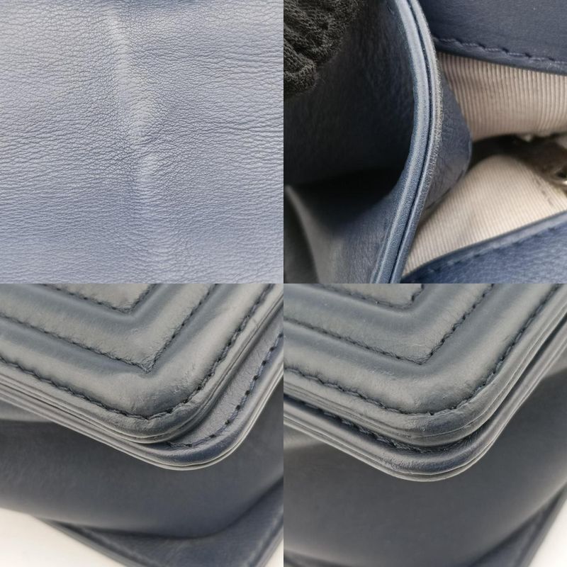 Chanel Boy Chanel Navy Leather A9210618896283
