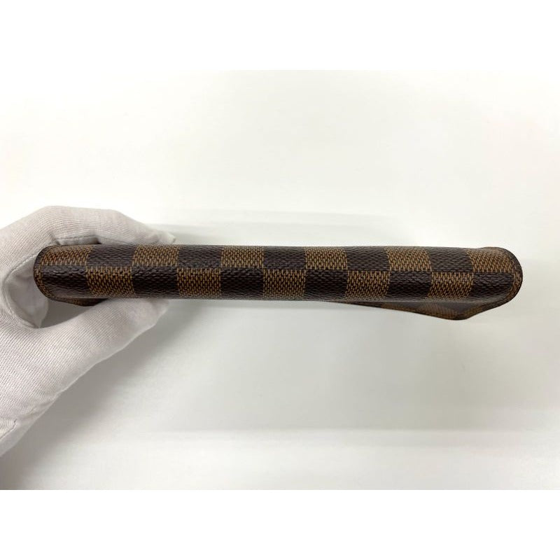 Louis Vuitton Damier Portefeuille Emilie Zipper Long Wallet Ebene Brown — view 3