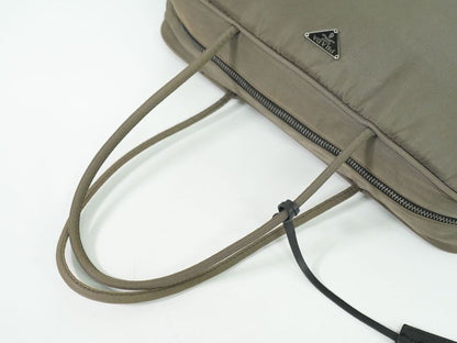 Authentic Prada Nylon Tote Handbag Gray Bag Pre-owned [follow-up Discount