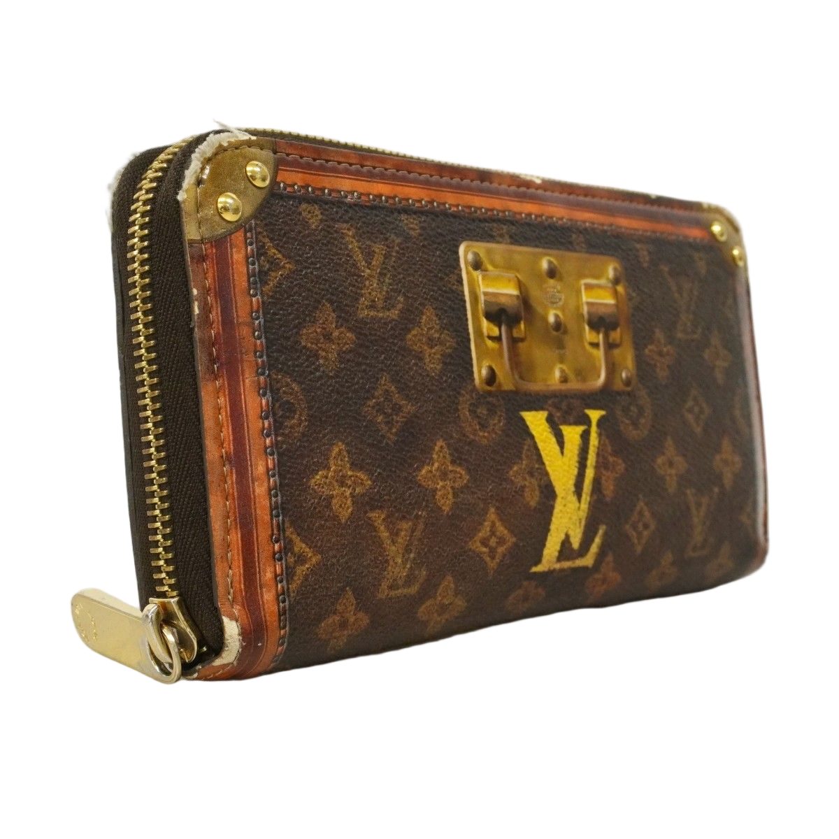 Louis Vuitton Wallet Monogram Trunk Time Zippy Brown — view 2