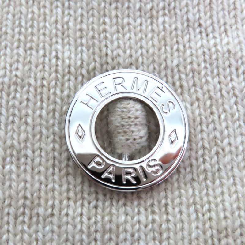 Hermes 24AW 4h2541d1 100% Cashmere Asymmetrical Long Sleeve Knit Dress With