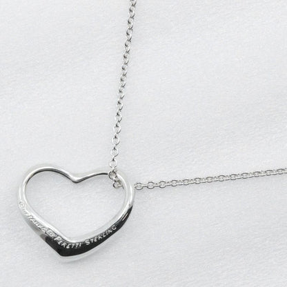 Tiffany & Co Open Heart Elsa Peretti 925 Silver Ladies 4.8g Necklace