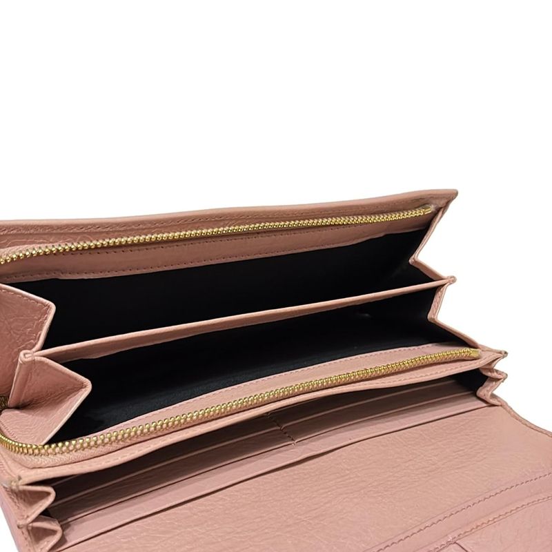 Balenciaga Giant Continental Long Wallet 253054 Light Pink Leather