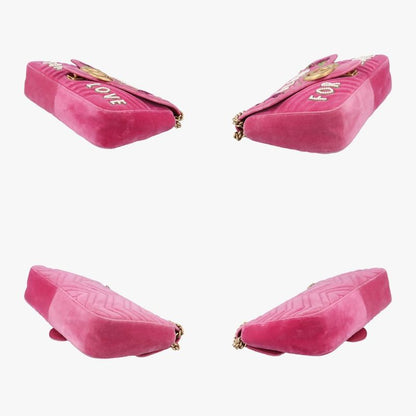 Guccigg Marmont Rose Red Velour 443496 D023409651