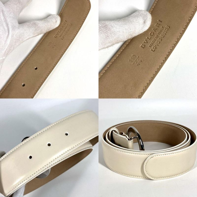 Bvlgari Logo Leather White