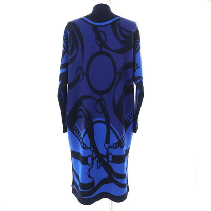 Hermes 22AW 2h2105d2 100% Cashmere Serie Buttons Allover Design Long Cardigan