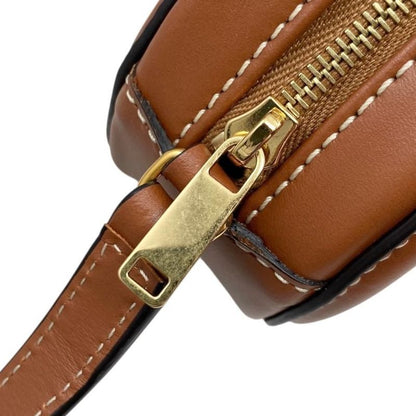 Celine Shoulder Bag Oval Purse Crossbody Bag 10i703 Cuir Triomphe Brown Gold