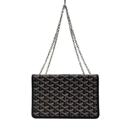 Goyard Shoulder Bag Alexandre Trois Black And Brown And White Chain Shoulder