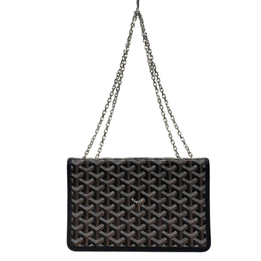 Goyard Shoulder Bag Alexandre Trois Black And Brown And White Chain Shoulder