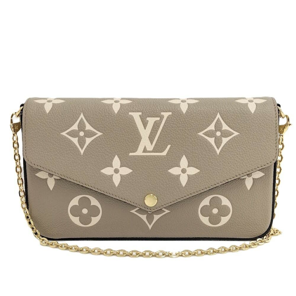 Louis Vuitton Pochette Felicie Tourterelle Chain Shoulder Bag Monogram Empreinte