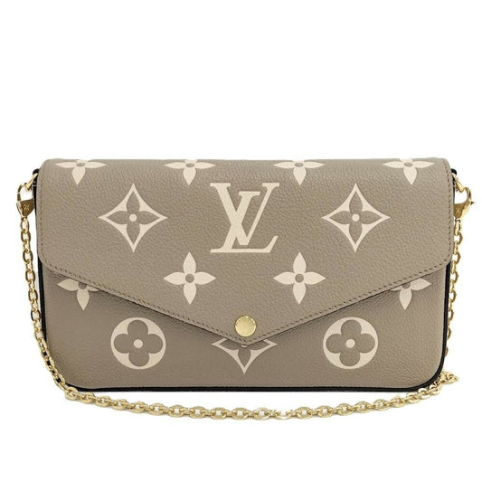 Louis Vuitton Pochette Felicie Tourterelle Chain Shoulder Bag Monogram Empreinte