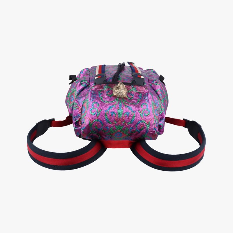Gucci Brocade Tech Pack Purple And Multicolor PVC Coated Canvas 466467 E02164197