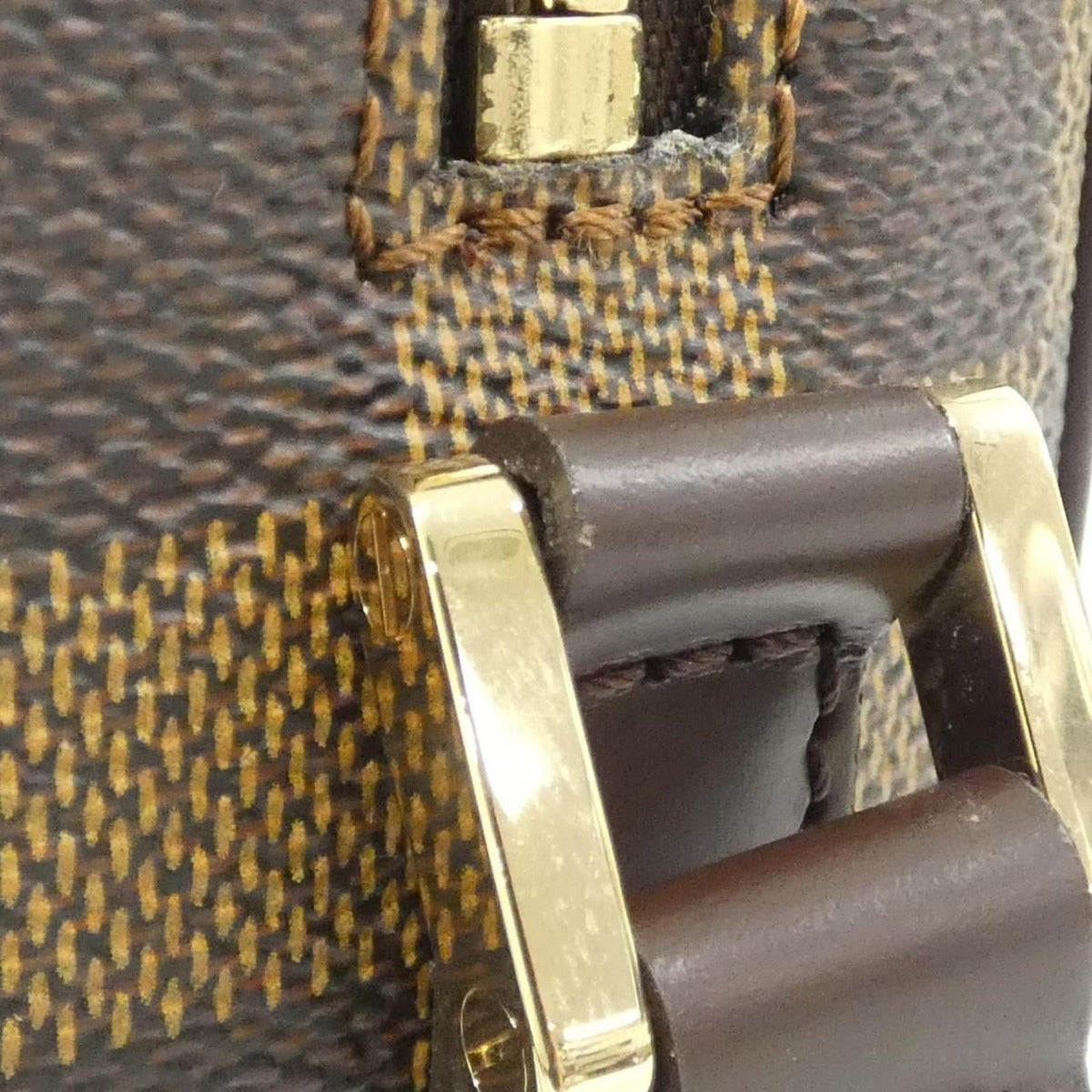 Louis Vuitton Vintage Damier Ipanema PM Shoulder Bag Ebene — view 6