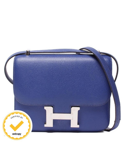 Hermes Shoulder Bag Crossbody Silver Constance