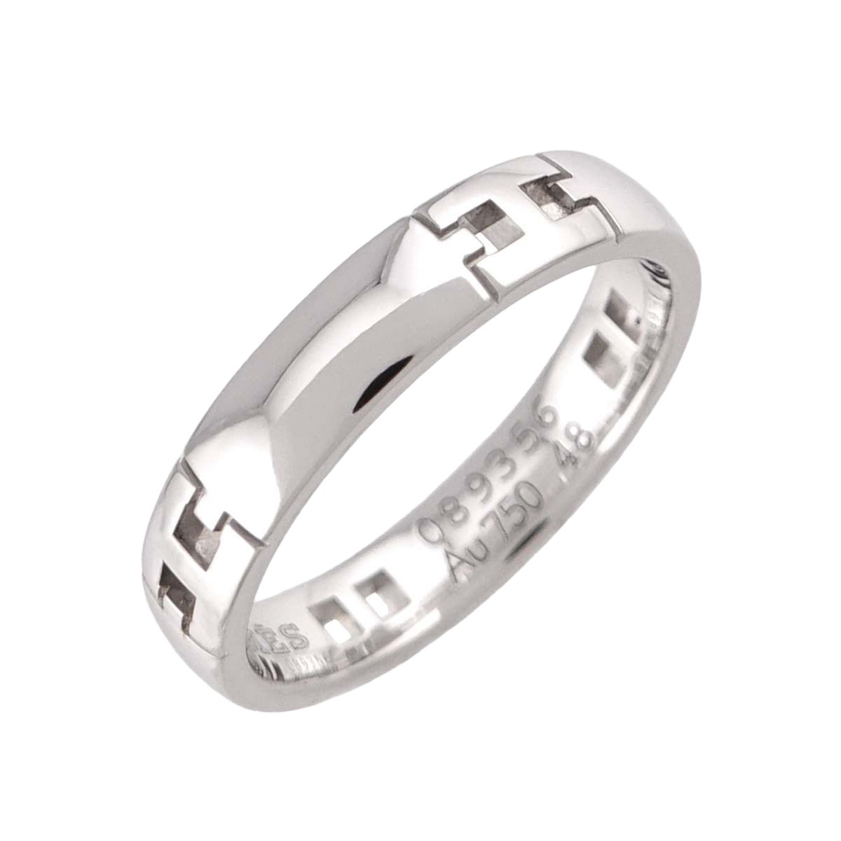 Hermes Ever Hercules 48 Ring 18k White Gold 750