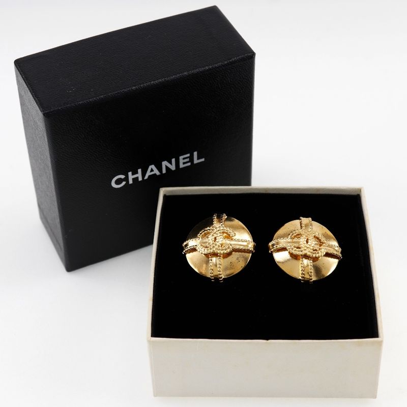 Chanel Coco Mark Vintage Gold Plated 97A Ladies 20.2g Earring