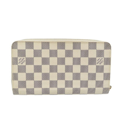 Louis Vuitton Damier Azure Zippy Organizer N60012 Gold Hardware White Round