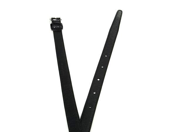 Belt Women's Black Fa4108 Saint Laurent Leather Silver Hardware Belt