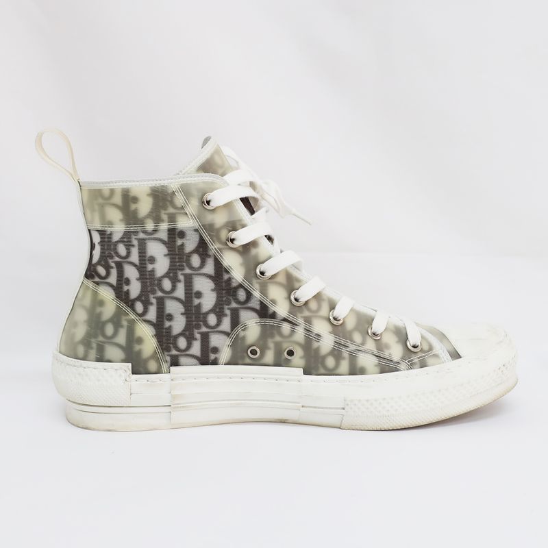 Dior Sneakers - High Cut Oblique White Notation Size 43 27cm (10.63in)
