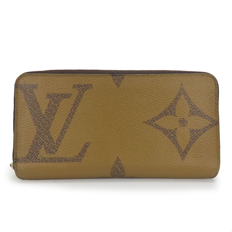 Louis Vuitton Long Wallet Zippy Wallet M69353 Monogram Reverse Brown Gold