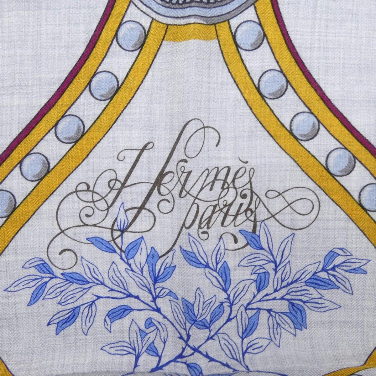 Hermes Grand Tralala Carre Shawl Gray Brown Green — view 4