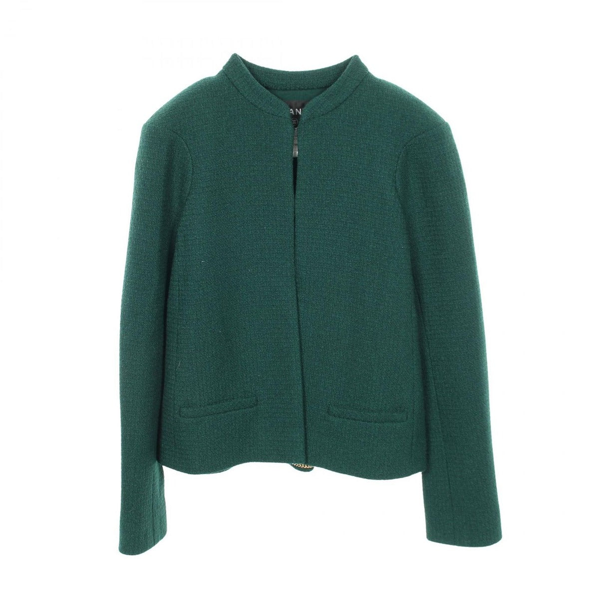 Chanel CC Logo Button Wool Jacket