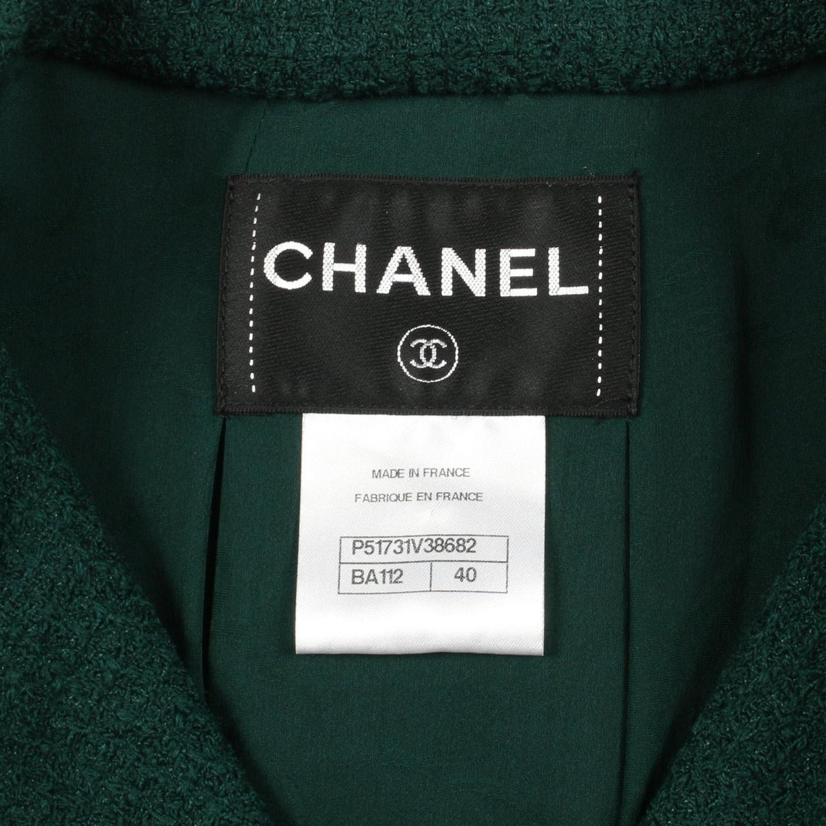 Chanel CC Logo Button Wool Jacket — view 3