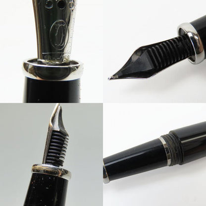 Cartier Fountain Pen Diabolo De St180009 - Black Silver Hardware Nib 18k