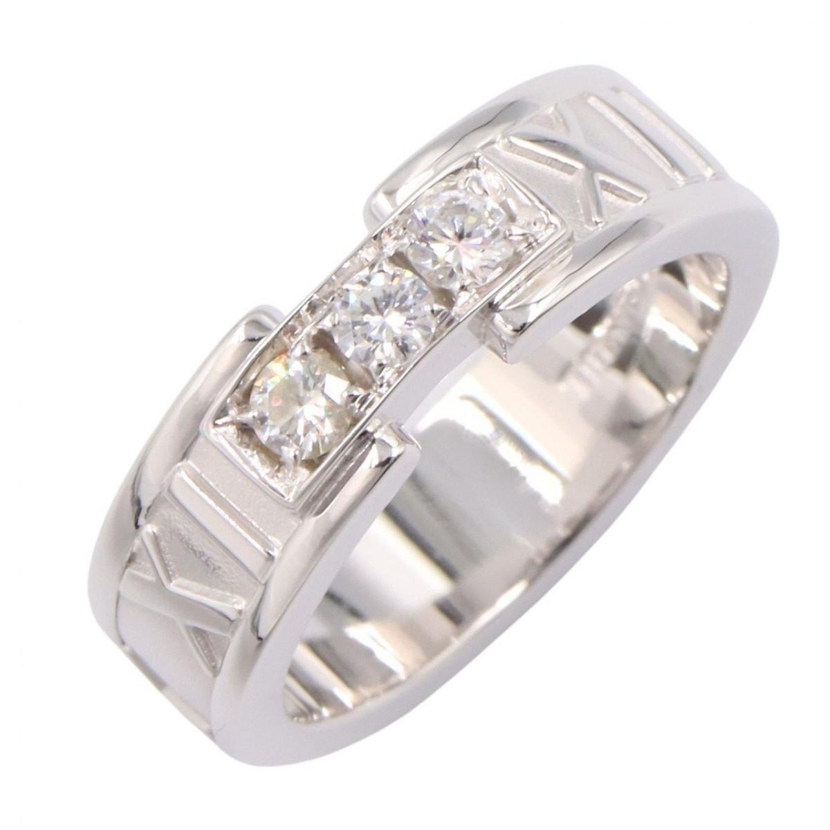 Tiffany & Co Ring Atlas 18k White Gold Diamond