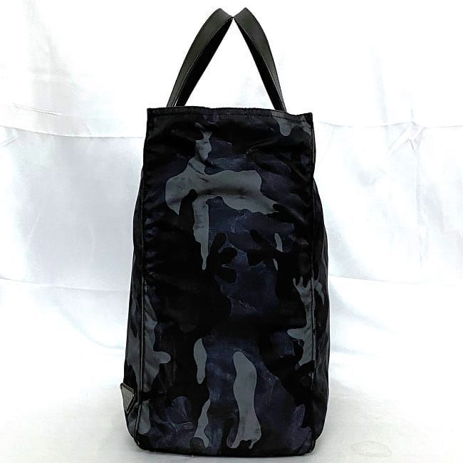 Prada Tote Bag Navy Black Tessuto Camouflage