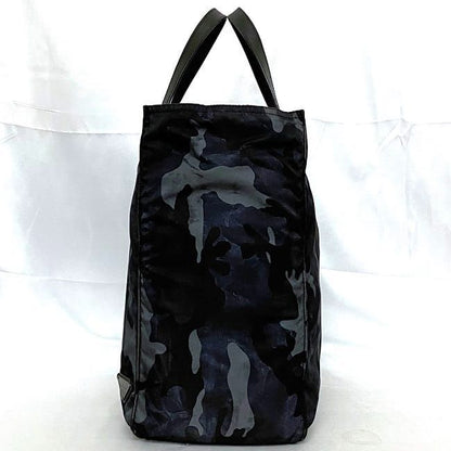 Prada Tote Bag Navy Black Tessuto Camouflage