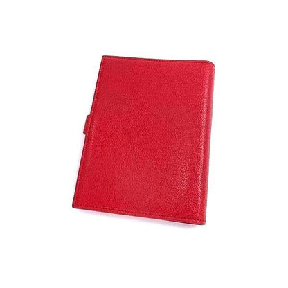 Bvlgari Notebook Cover Red Leather 6-hole Silver Hardware — view 3