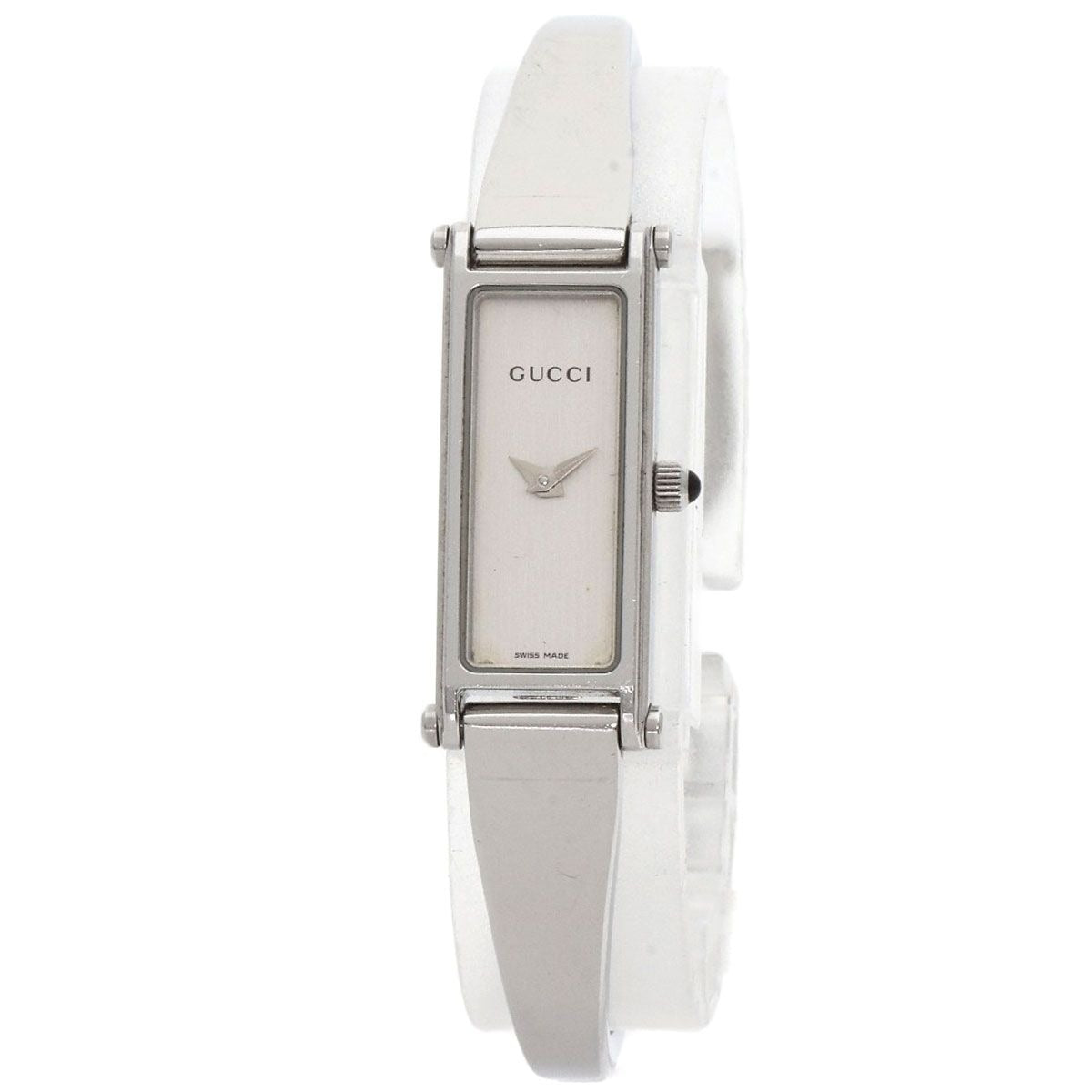 Gucci Square Face Bangle Watch SS