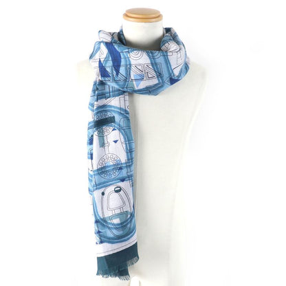 Hermes H693245t Rectangle Imprimeur Flou Ample Flou Cashmere Silk Guris