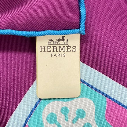 Hermes Dragon Silk Scarf Purple With Box