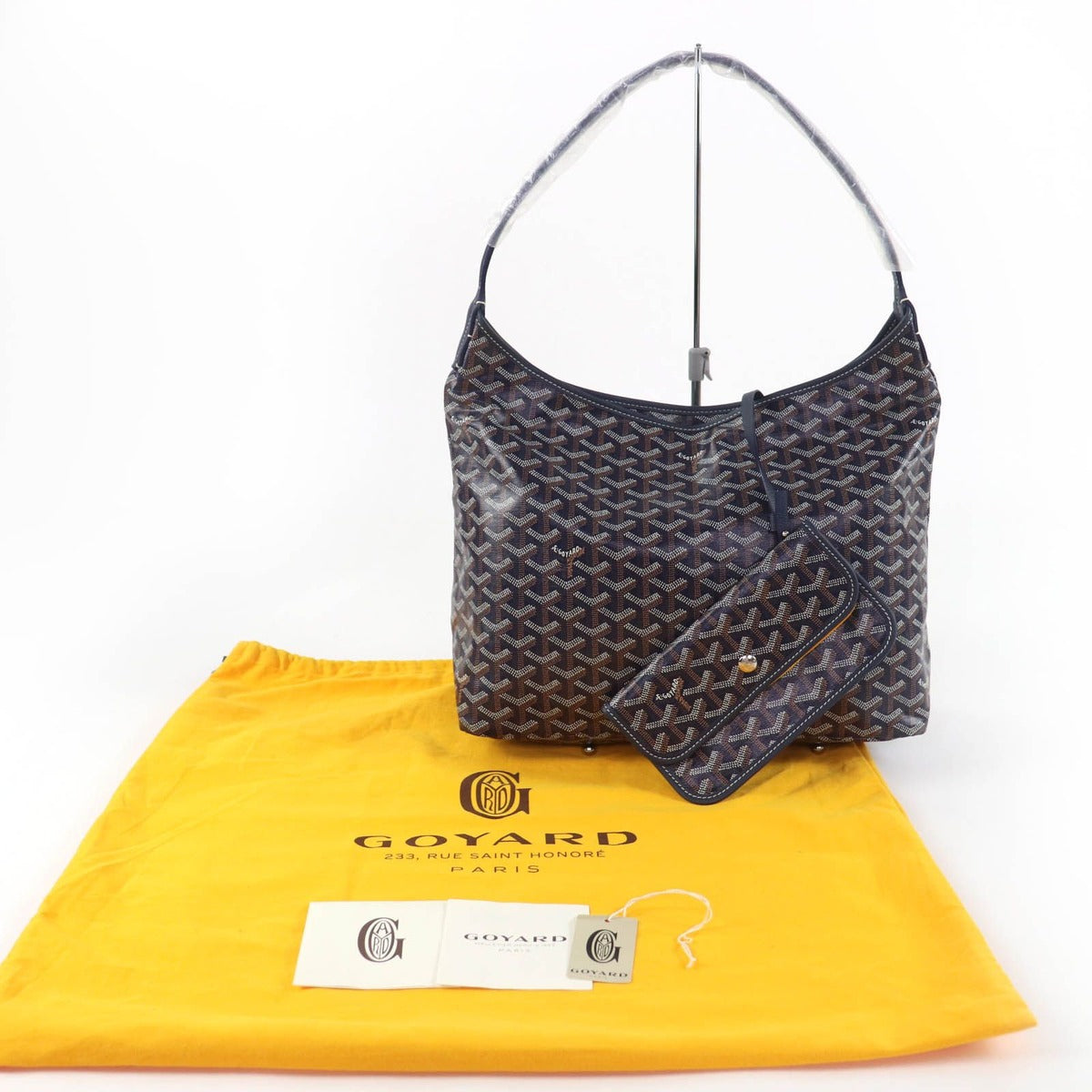 Goyard Boheme Hobo in Canvas Shoulder Bag Navy — view 2