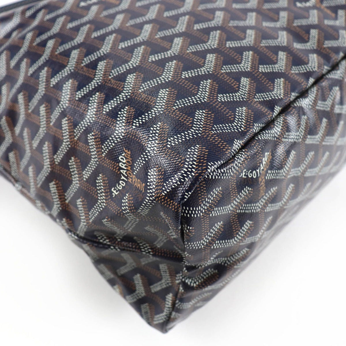 Goyard Boheme Hobo in Canvas Shoulder Bag Navy — view 6