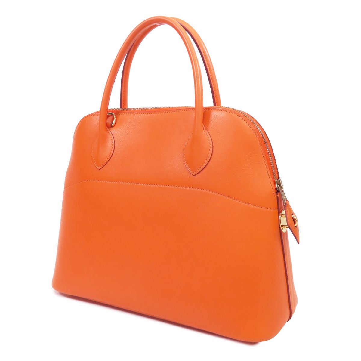 Hermes Bolide 31 Orange Gold Gulliver 2-Way Shoulder Bag Vintage — view 2