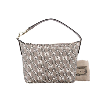 Gucci GG Shadow Beige Canvas Leather Handbag