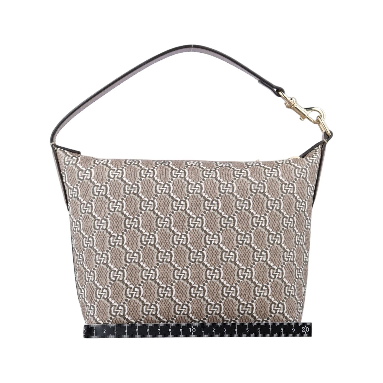 Gucci GG Shadow Beige Canvas Leather Handbag — view 2