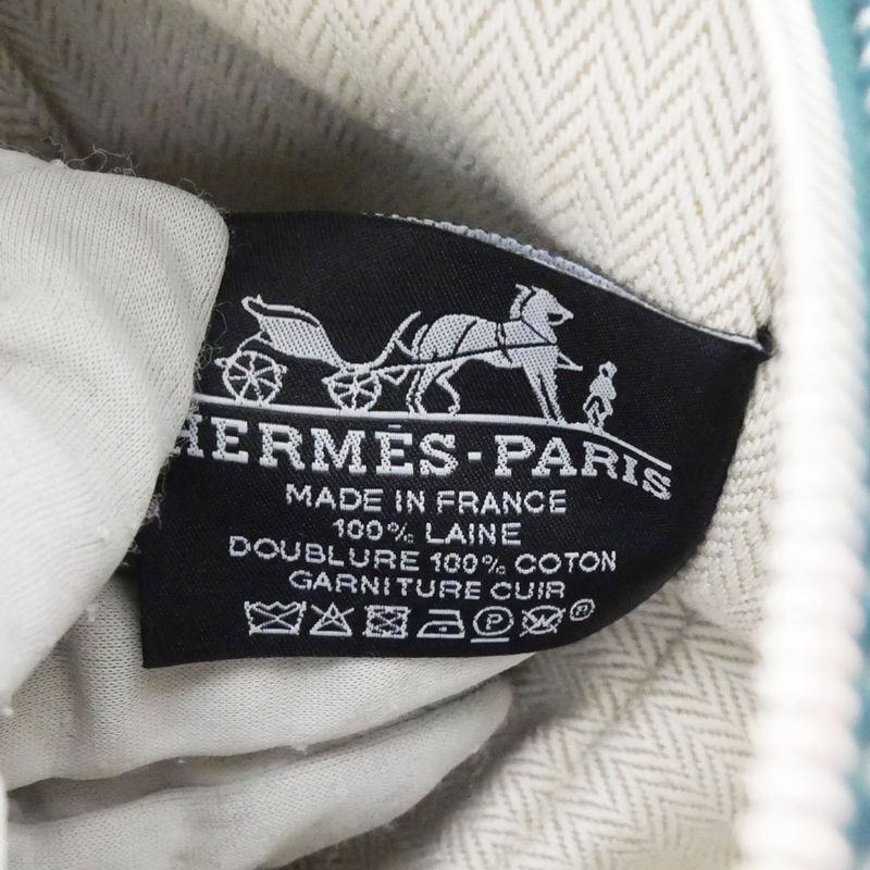 Hermes Brid A Black PM Au-carre Handbag Pouch Vert Foret Ladies