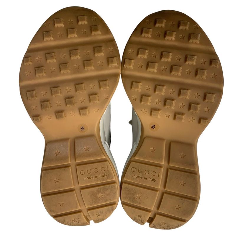 2984 Gucci 524990 Light Glitter Logo Sneakers Shoes Preowned Excellent Condition