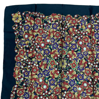 Chanel Scarf Silk Pattern Logo Black — view 3