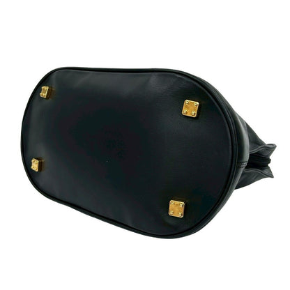 Loewe Vintage Anagram Logo Nappa Leather Boston Bag Tote Black — view 8