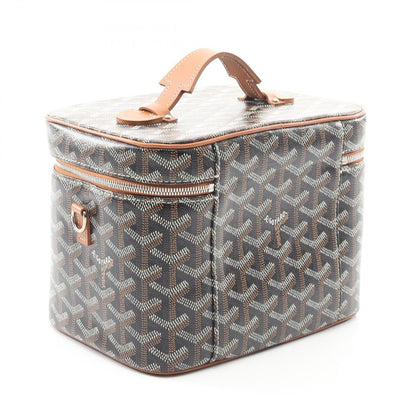 Goyard Handbag Muse Black Natural Canvas Leather Vanity Case Brown. Multicolor — view 2