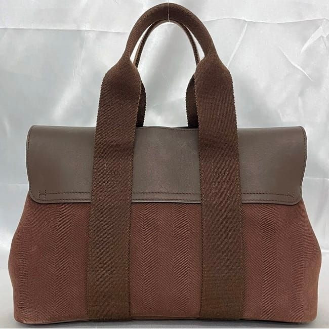 Hermes Handbag Valparaiso PM Brown Canvas — view 3