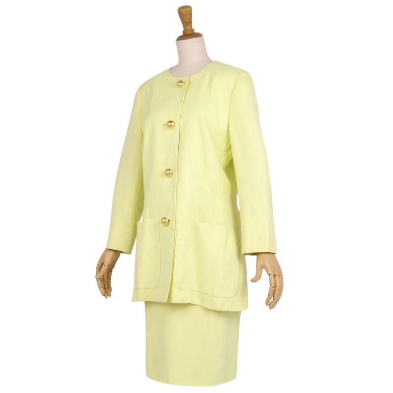 Vintage Celine Set-up Skirt Suit Gold Buttons
